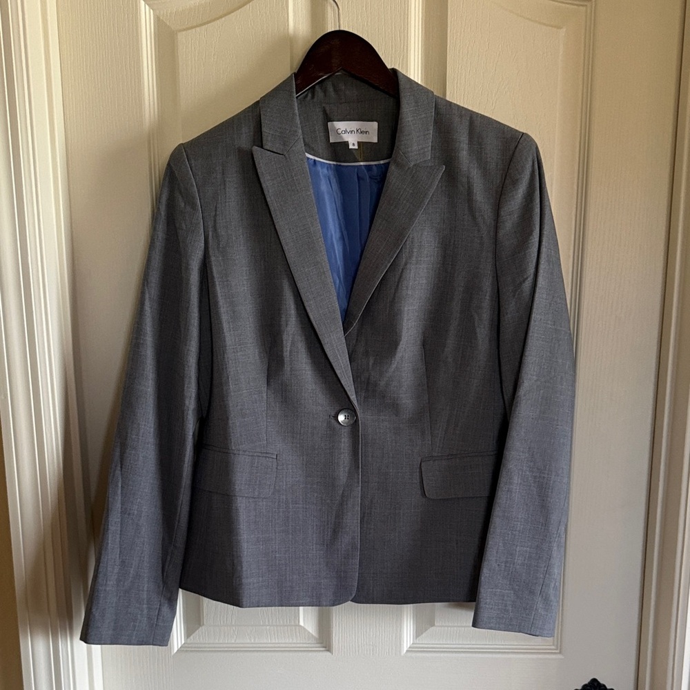 Calvin Klein Charcoal Womens Blazer